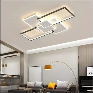 Μοντέρνο Γεωμετρικό Φωτιστικό Οροφής Πολυέλαιος με Τηλεχειριστήριο LED 83 W Bluetooth
