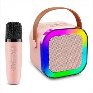 Επαναφορτιζόμενο Φορητό Σύστημα Karaoke Bluetooth με Ασύρματo Μικρόφωνo, και Φωτισμό LED RGB Arrango