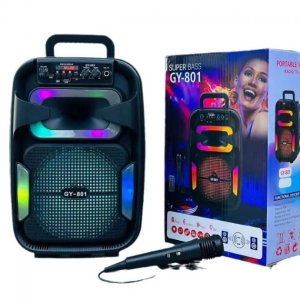 Φορητό Ηχείο Bluetooth 8 Watt με LED RGB, FM, AUX και Μικρόφωνο