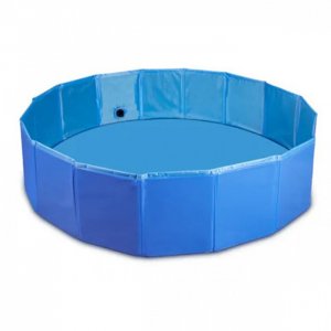 Πτυσσόμενη Πισίνα για Σκύλους Μπλε 30x120cm