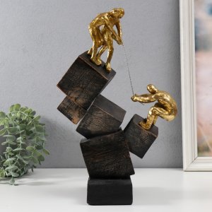 Διακοσμητικό Πολυρητίνης - Climbing Men Motivational Statue - 20x12x36cm - Home Theory