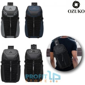 Ανδρική Αδιάβροχη Crossbody Τσάντα Antitheft με Πολλαπλές Θήκες - OZUKO