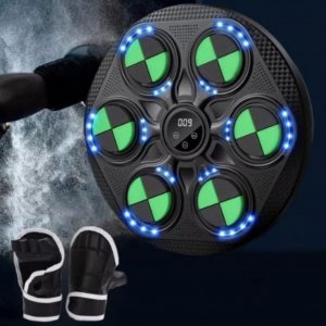 LED Μουσικό Επιτοίχιο Ταμπλό Εκγύμνασης με Bluetooth - Σετ με Γάντια Προπόνησης
