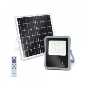 Aigostar Αδιάβροχος Ηλιακός Προβολέας LED 200W Ψυχρό Λευκό 6500K με Ενσωματωμένη Μπαταρία και Τηλεχειριστήριο