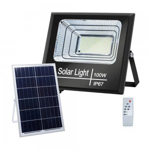 Aigostar Ηλιακός Προβολέας LED 100W Ψυχρό Λευκό Φως 6500K με Αδιάβροχη Προστασία και Τηλεχειριστήριο