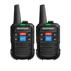 Μίνι Ασύρματοι Φορητοί Πομποδέκτες Walkie Talkie Χωρίς Οθόνη - Αμφίδρομη Eνδοεπικοινωνία UHF - VHF Σετ 2 τεμαχίων - Baofeng