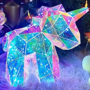 LED Φωτιζόμενος Μονόκερος σε Συσκευασία Δώρου - Symphony Unicorn - 40x44 cm