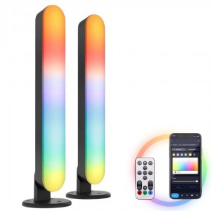 Smart LED RGB Μπάρες Φωτισμού με Τηλεχειριστήριο, App &amp; Φωνητικό Έλεγχο - Για Gaming &amp; TV