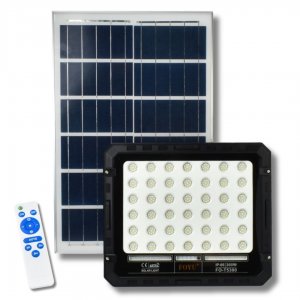 Στεγανός Ηλιακός Προβολέας LED 300W Ψυχρός Λευκός Φωτισμός - 6500K με Τηλεχειριστήριο &amp; Προστασία IP66