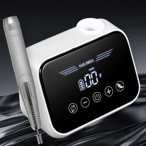 Τροχός Νυχιών Μπαταρίας 50W - 35000rpm με Πεντάλ σε Λευκό Χρώμα