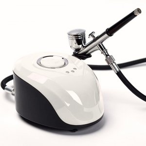 Επαγγελματικός Αερογράφος Airbrush με Συμπιεστή - Για Ζωγραφική, Μακιγιάζ, DIY &amp; Facial Treatments - Λευκό