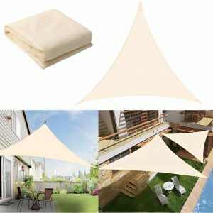Τρίγωνο Πανί Σκίασης 3x3x3m – Αδιάβροχο με UV Προστασία &amp; Κρίκους Στήριξης - KmytStyle