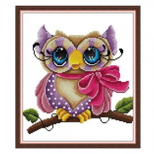 Σετ Χειροτεχνίας Ψηφιδωτό Diamont Dotz 30 x 40cm με Σχέδιο Κουκουβάγια