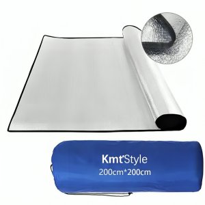 Αδιάβροχο Υπόστρωμα Αλουμινίου 200x200cm με Θήκη Μεταφοράς – Ιδανικό για Πικνίκ, Κάμπινγκ &amp; Παραλία