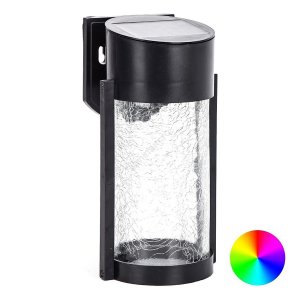 Επιτοίχιο LED Ηλιακό Φωτιστικό με RGB Φωτισμό &amp; Προστασία IP44 10 x 9.7 x 20.3 cm