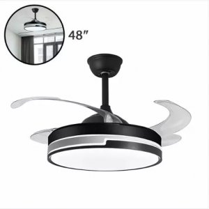 Ανεμιστήρας Οροφής 48” 120W με Φωτισμό &amp; Τηλεχειριστήριο - Μαύρο
