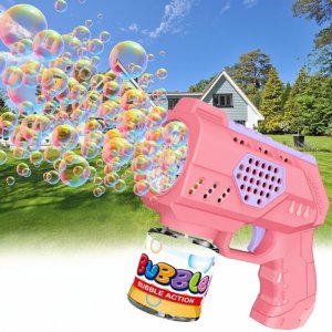 Όπλο για Πολύχρωμες Σαπουνόφουσκες με LED - Bubble Machine Gun