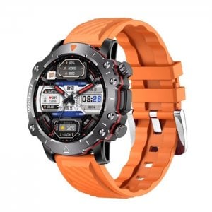 Ψηφιακό Ρολόι Smartwatch με Οθόνη HD, Bluetooth &amp; Αδιάβροχη Προστασία - Συμβατό με iOS &amp; Android - Πορτοκαλί