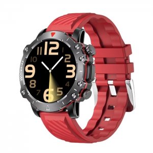 Ψηφιακό Ρολόι Smartwatch με Οθόνη HD, Bluetooth &amp; Αδιάβροχη Προστασία - Συμβατό με iOS &amp; Android - Κόκκινο