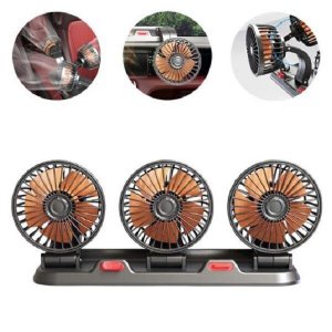 Τριπλός Ανεμιστήρας Αυτοκινήτου 12V με Βραχίονες