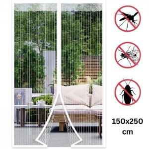 Μαγνητική Σίτα Πόρτας 150x250cm Λευκή - Hoomei