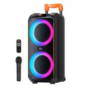 Φορητό Bluetooth Ηχείο 8’’ με Μικρόφωνο,  Τηλεχειριστήριο &amp; LED Φωτισμό