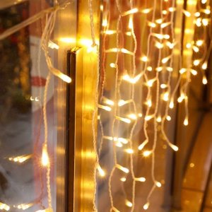 Χριστουγεννιάτικα Λαμπάκια Βροχή 100 LED 2,5m Θερμού Φωτισμού