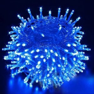 Χριστουγεννιάτικα Λαμπάκια 200 LED - 10m Λευκού Μπλε Φωτισμού για Σπίτι και Κήπο
