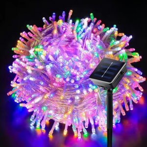 Χριστουγεννιάτικα Ηλιακά Λαμπάκια 360 LED Πολύχρωμα 18m - Διακόσμηση Εσωτερικού &amp; Εξωτερικού Χώρου