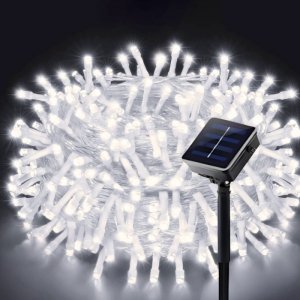 Ηλιακά Χριστουγεννιάτικα Λαμπάκια 13.95m 280LED Λευκού Ψυχρού Φωτισμού