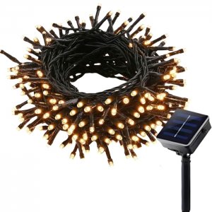 Χριστουγεννιάτικα Ηλιακά Λαμπάκια 500 LED Θερμού Λευκού Φωτισμού - 24.95 m, Αδιάβροχα IP44
