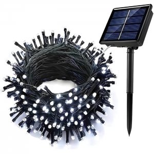 Χριστουγεννιάτικα Ηλιακά Λαμπάκια 500 LED Ψυχρού Λευκού Φωτισμού - 24.95 m, Αδιάβροχα IP44