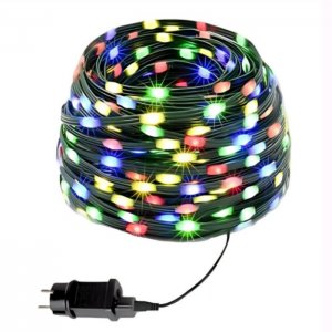 Χριστουγεννιάτικα Λαμπάκια 200LED 14.3m RGB Πολύχρωμου Φωτισμού με Πράσινο Καλώδιο
