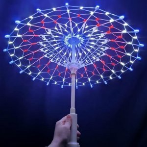 Διακοσμητική Ομπρέλα με 160 LED RGB Πολύχρωμου Φωτισμού 55cm – Εσωτερικού και Εξωτερικού Χώρου