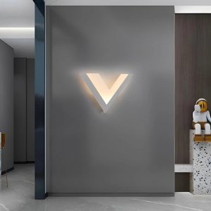 LED Επιτοίχιο Φωτιστικό σε Σχήμα V με 3 Ρυθμίσεις Φωτισμού 9W 25.8 x 21.5cm - Universo