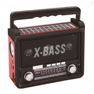 Ηλιακό Φορητό Ηχείο Bluetooth με Αναλογικό Ραδιόφωνο AM/FM/SW, Ηλιακό Πάνελ και Φακό