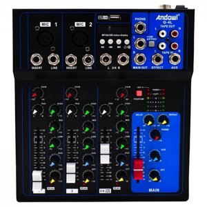 Αναλογική Κονσόλα 4 Καναλιών με Phantom Power &amp; Bluetooth - Andowl