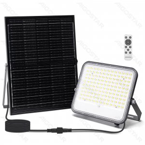 Αδιάβροχος Ηλιακός Προβολέας 150W με Πάνελ &amp; Τηλεχειριστήριο 3 Επιπέδων Φωτισμού 229 x 216 x 45mm Aigostar