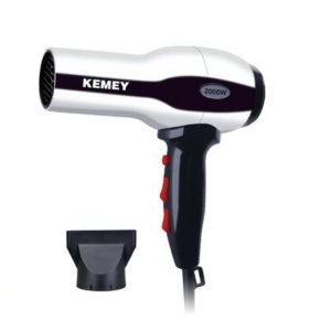 KEMEI Επαγγελματικό Πιστολάκι Μαλλιών 2000W με Λειτουργία Thermoprotect Λευκό/Μαύρο