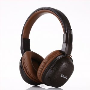 Ακουστικά Ασύρματα Over-Ear Bluetooth 5.4 με Heavy Bass &amp; Retro Design BASS-200 σε Καφέ Χρώμα