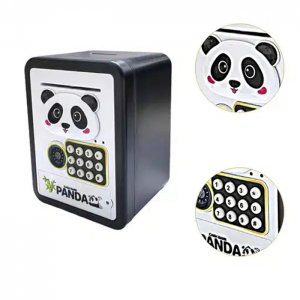 Παιδικός Κουμπαράς με Κωδικό Πρόσβασης Panda για Χαρτονομίσματα και Κέρματα