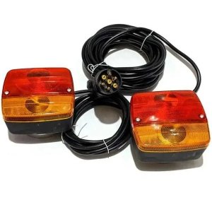 Σετ μαγνητικά φανάρια φλας/στοπ 12V για τρέιλερ IP65 2τμχ με καλώδιο 2.5+7m