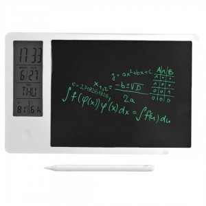 Ψηφιακό Ημερολόγιο Γραφείου με LCD Πίνακα Γραφής - Λευκό