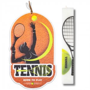 Πασχαλινή Λαμπάδα Tennis με Ξύλινο Κρεμαστό Καδράκι – Ιδανικό Δώρο για Παιδιά &amp; Εφήβους