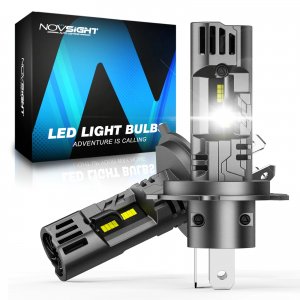 Σετ 2x Λάμπες LED Αυτοκινήτου H4 100W 24000lm 6500K Canbus - Ισχυρός Λευκός Φωτισμός - Novsight