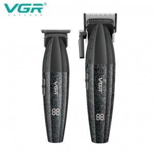 Επαγγελματικό Σετ Κουρευτικής Μηχανής &amp; Trimmer Με Κεραμικές Λεπίδες VGR