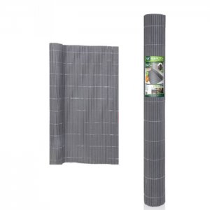 Καλαμωτή Περίφραξη Κήπου PVC 100x500cm Γκρι 10mm