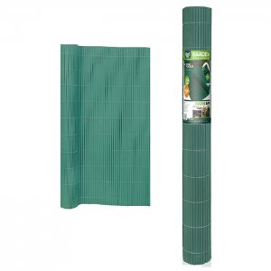 Καλαμωτή Περίφραξη PVC 100x500cm Πράσινη 10mm για Κήπο και Μπαλκόνι