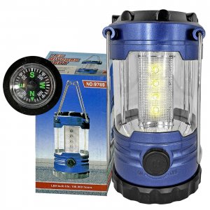 Φακός-Φανάρι Κάμπινγκ 12 Led με Πυξίδα &amp; Dimmer 14.5x8cm