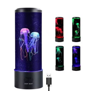 Διακοσμητικό Ενυδρείο RGB με Μέδουσες – Ηχείο Bluetooth και Φωτιστικό LED